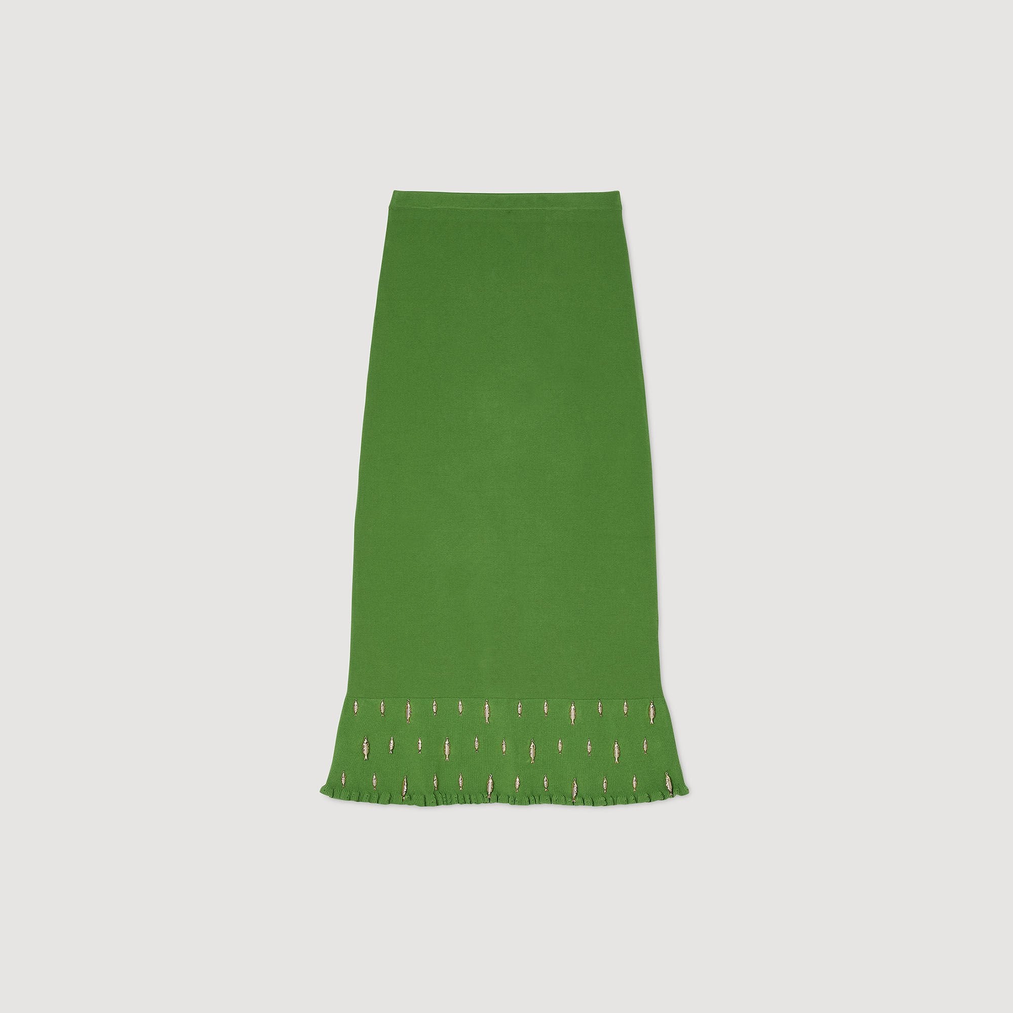 Sandro Women Maxi knit skirt with charms