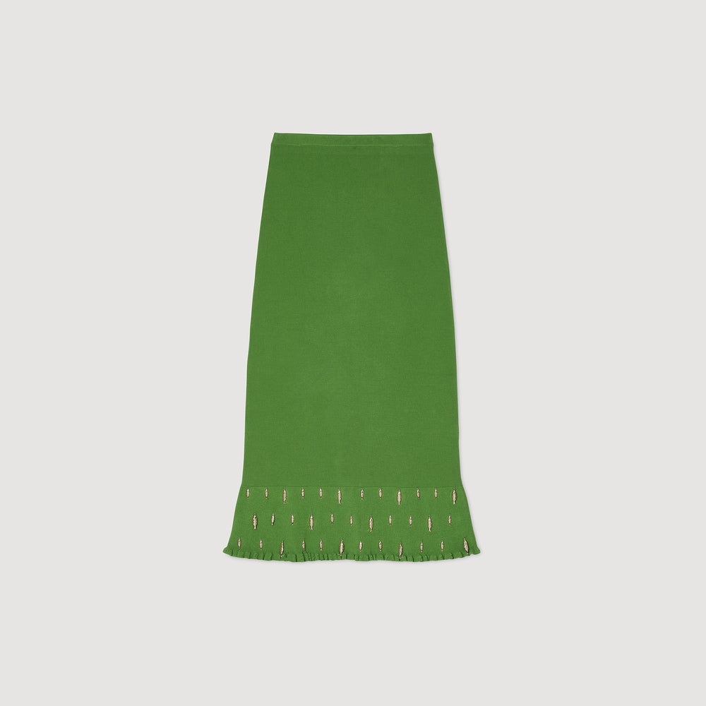 Sandro Women Maxi knit skirt with charms
