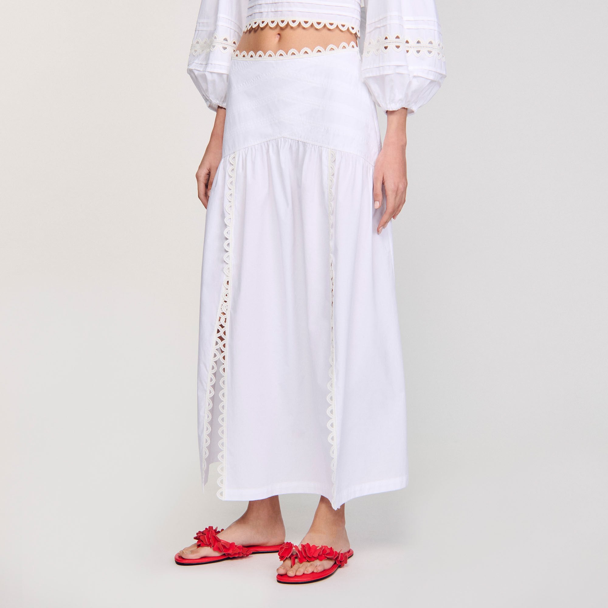 Sandro Women Maxi poplin skirt