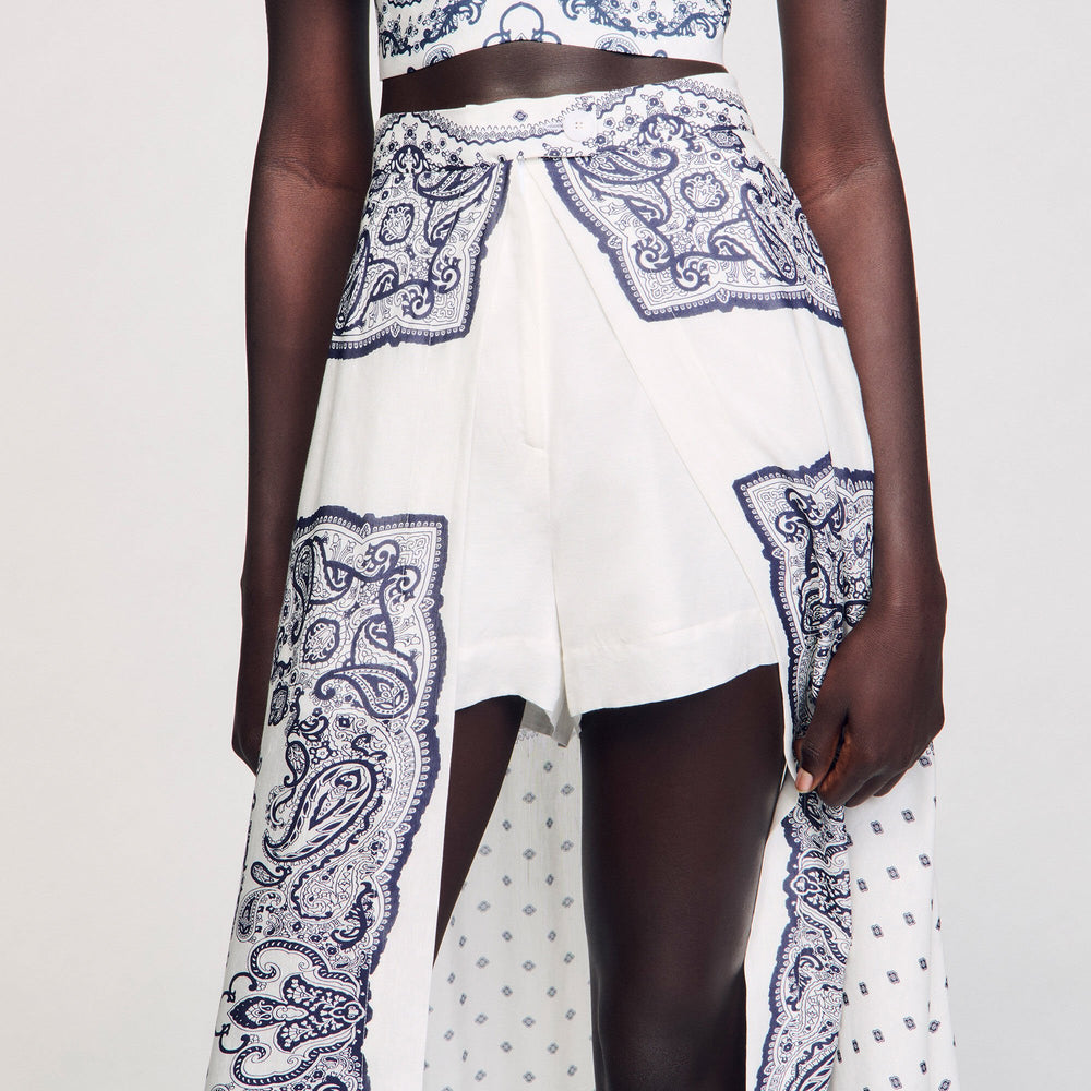 Sandro Women Bandana-motif skirt shorts