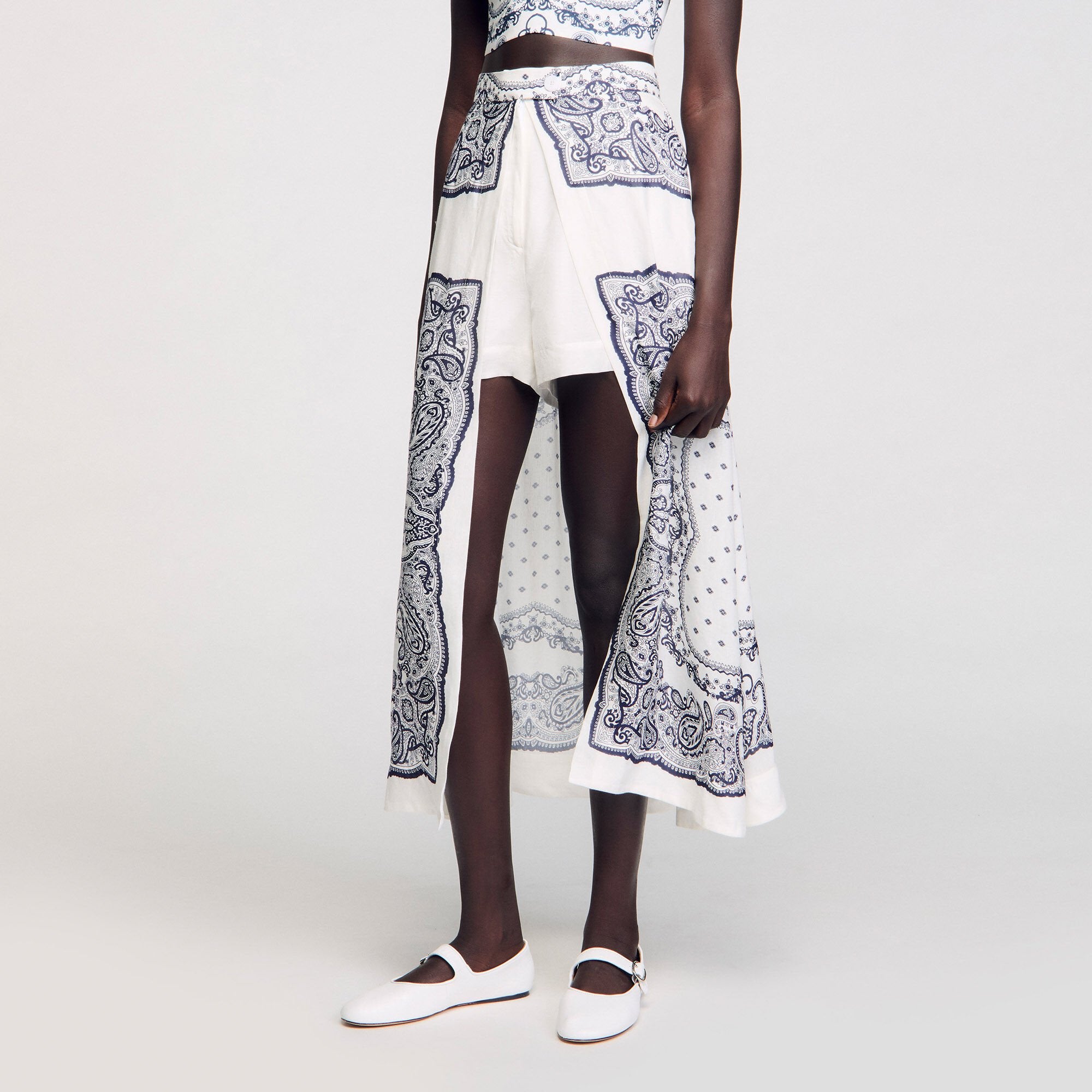 Sandro Women Bandana-motif skirt shorts
