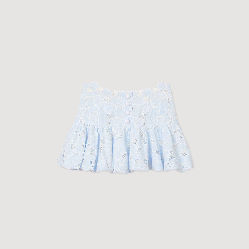 Sandro Women Mini guipure skirt