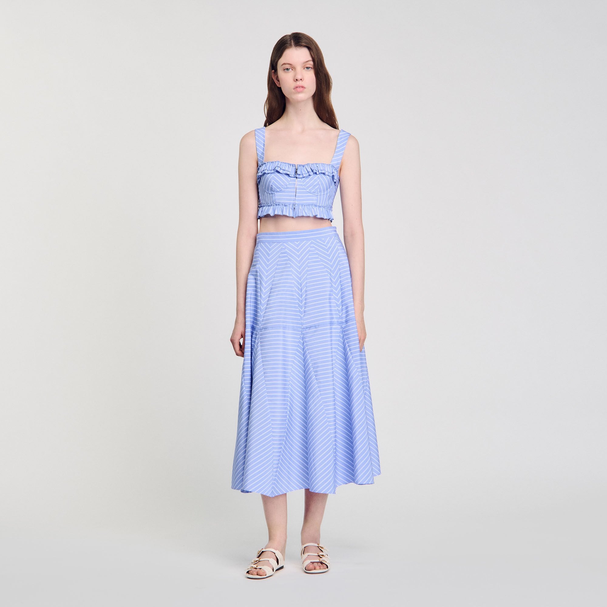 Sandro Women Maxi striped skirt