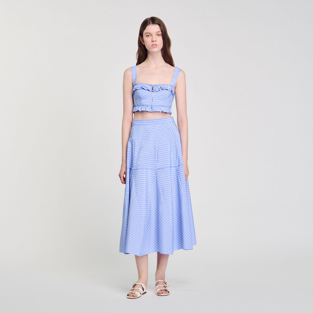Sandro Women Maxi striped skirt