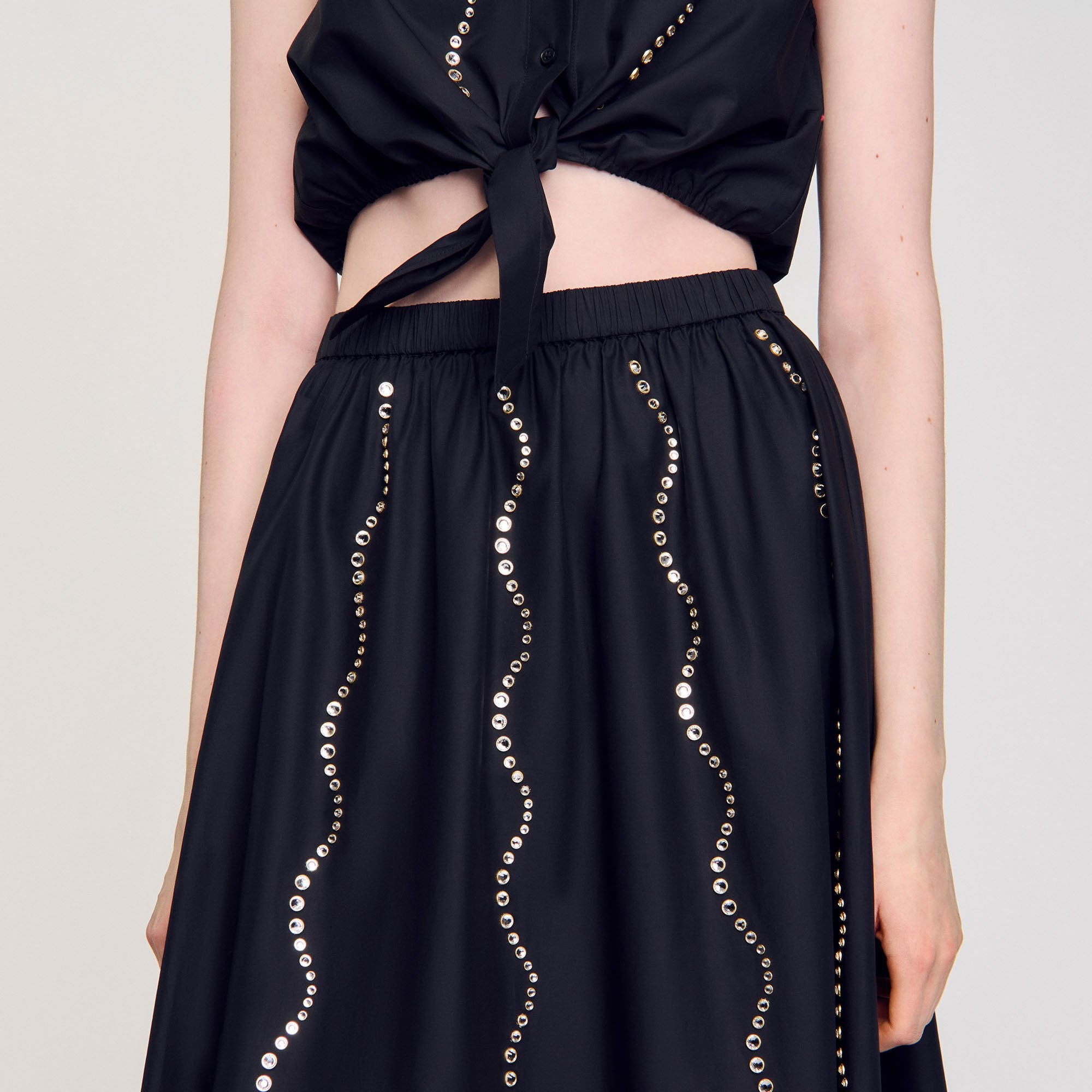 Sandro Women Maxi rhinestone skirt