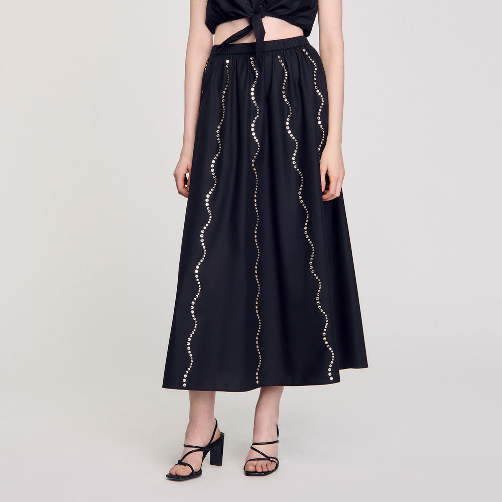 Sandro Women Maxi rhinestone skirt