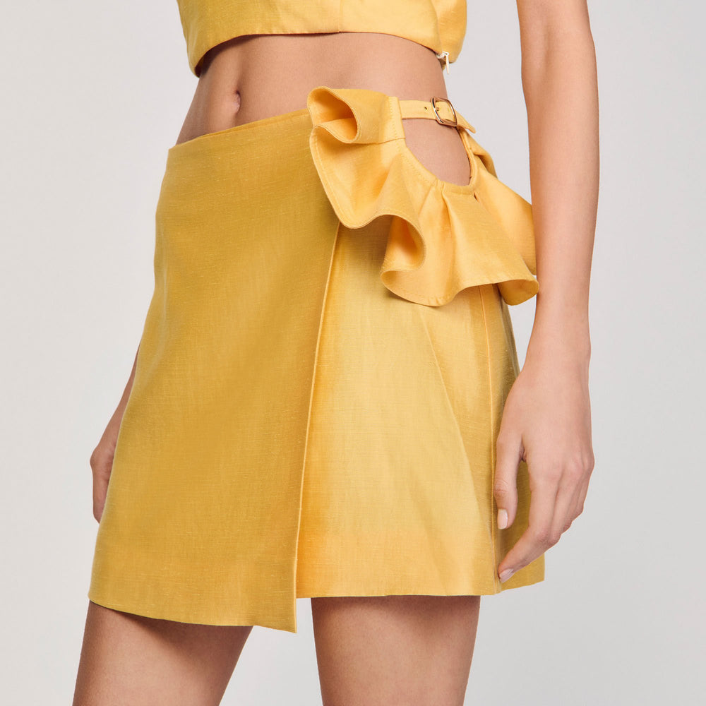 Sandro Women Mini skirt with ruffled detail