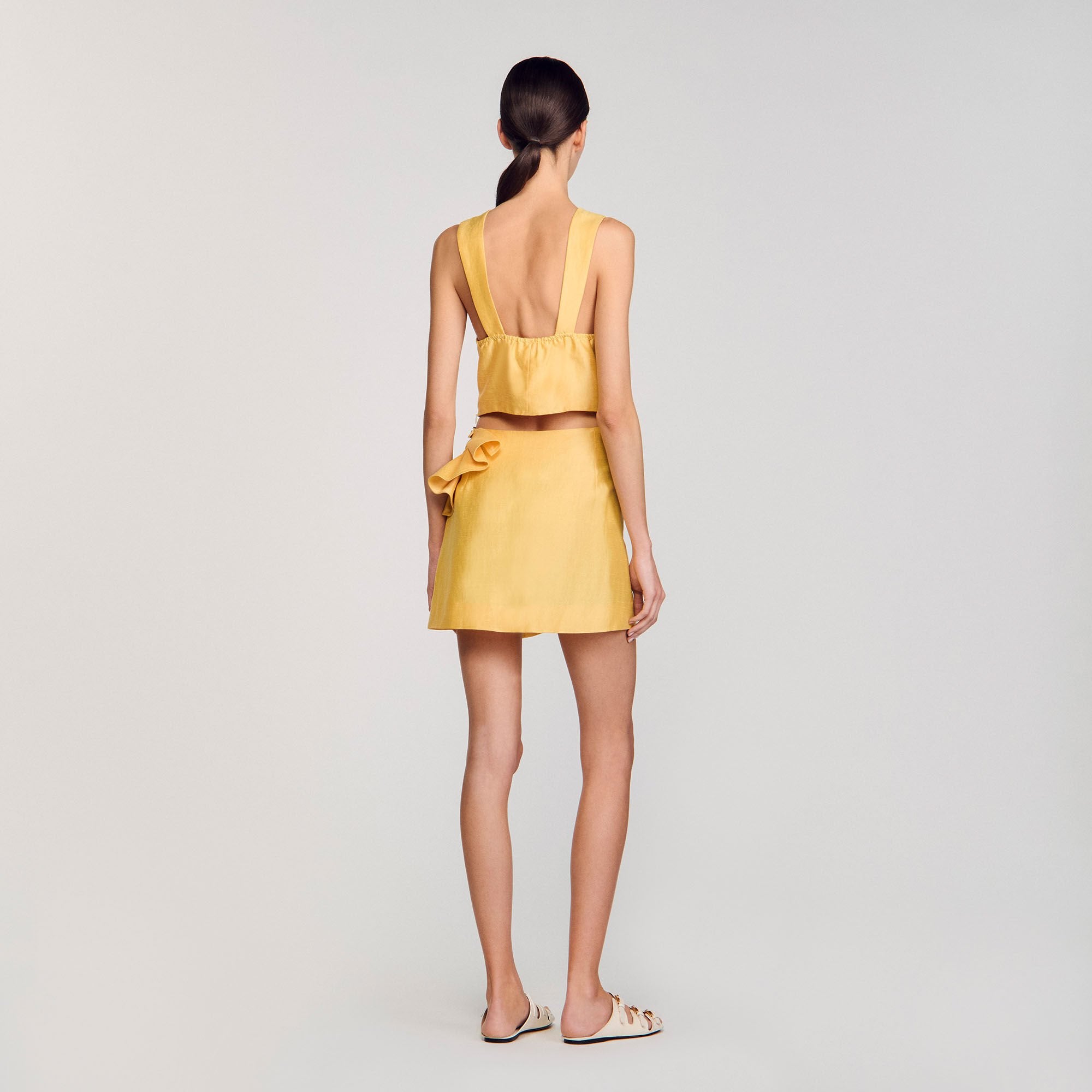 Sandro Women Mini skirt with ruffled detail