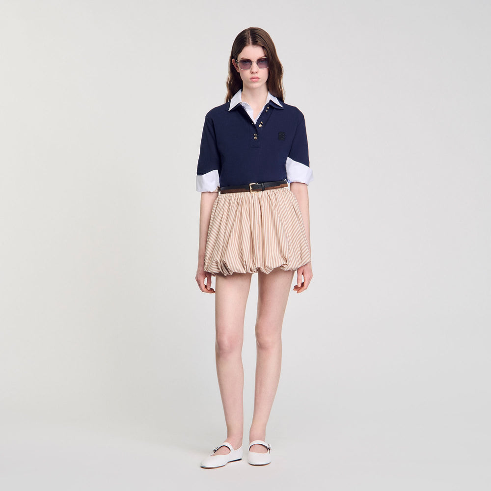 Sandro Women Striped bubble skirt