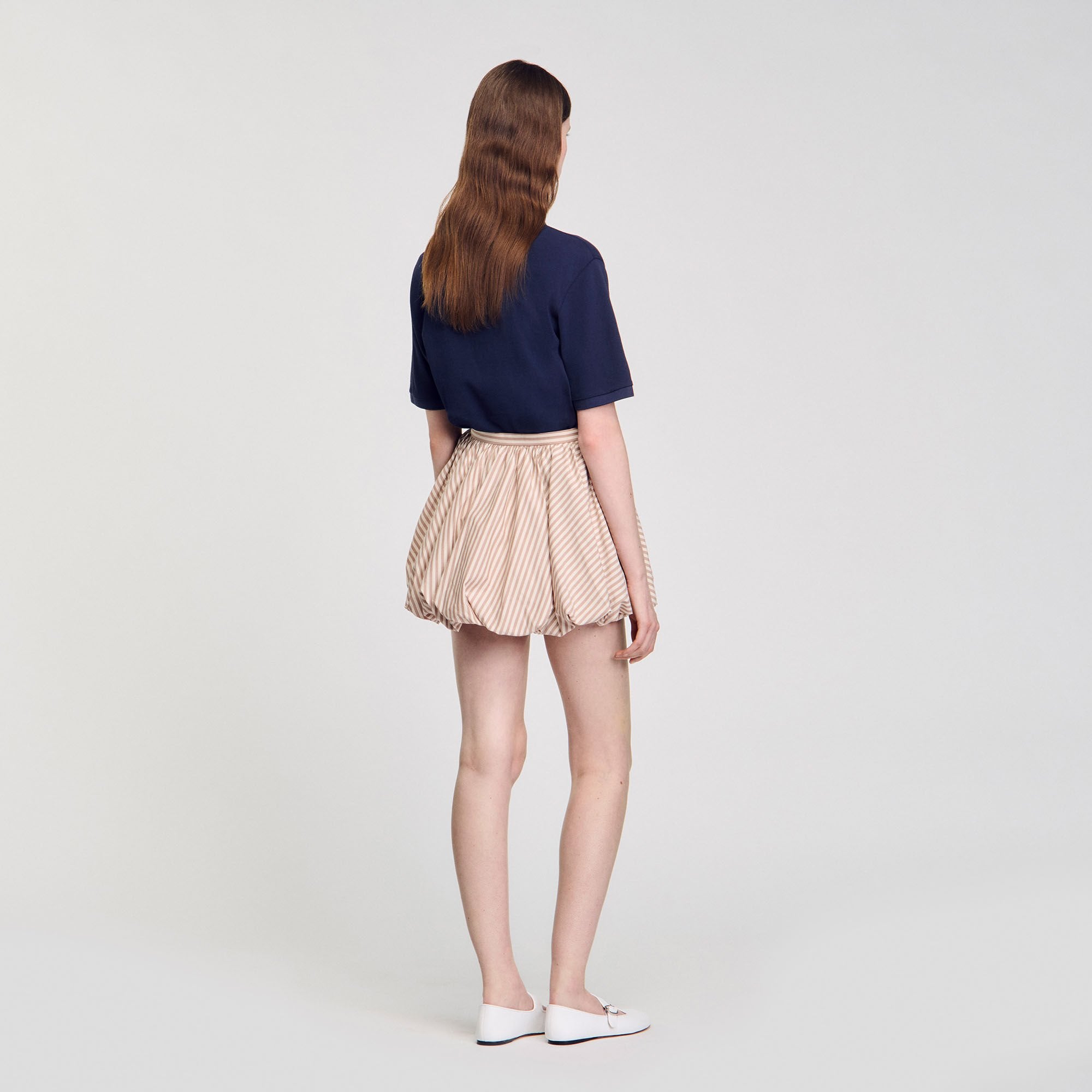 Sandro Women Striped bubble skirt