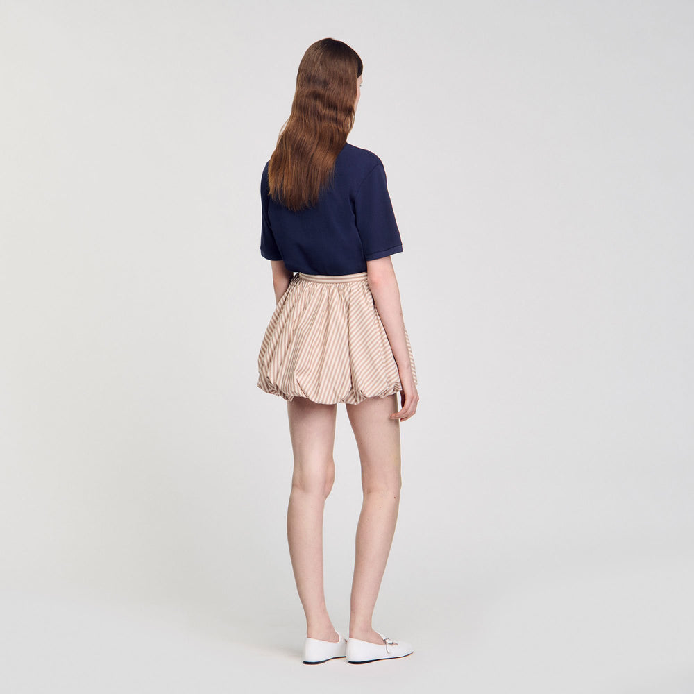 Sandro Women Striped bubble skirt
