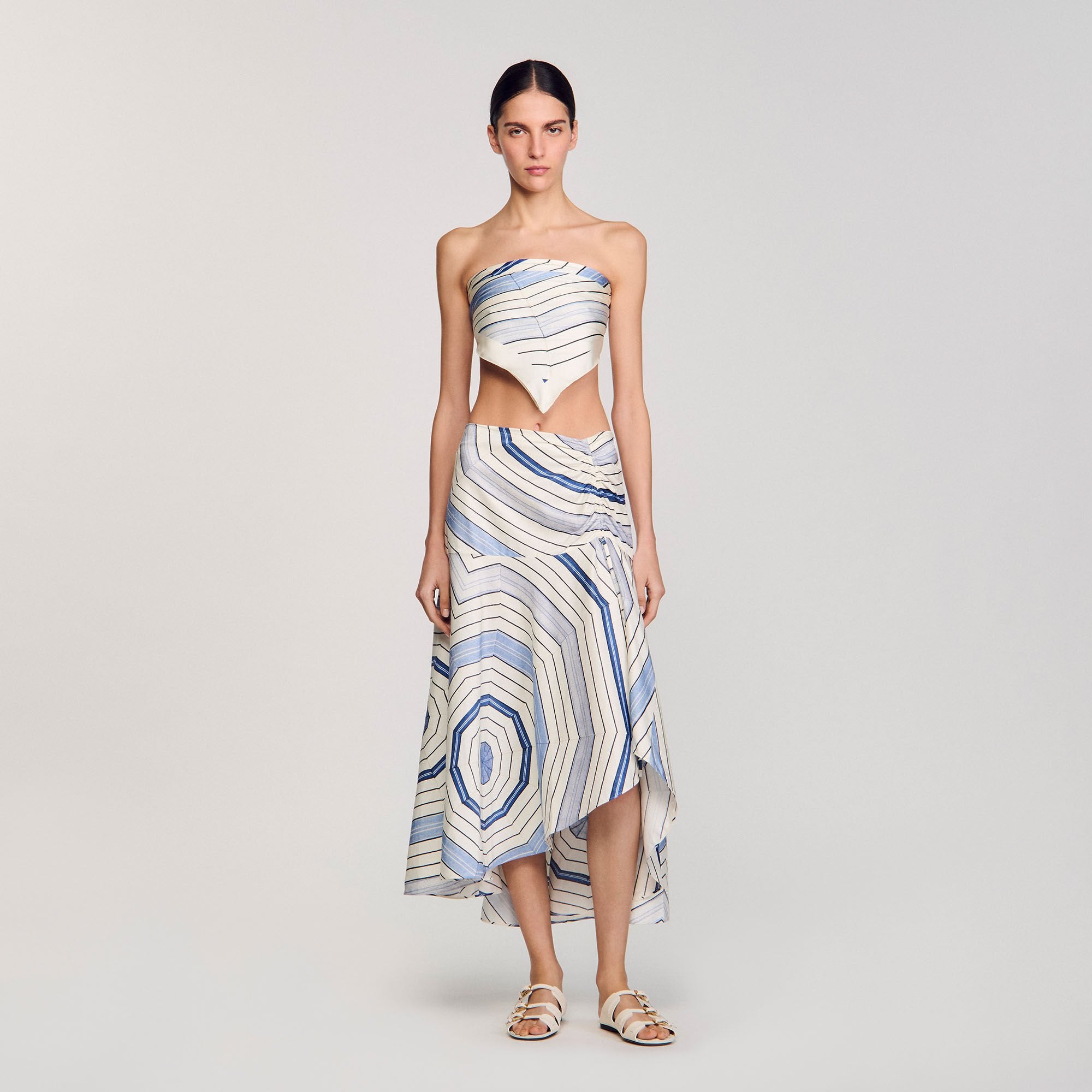 Sandro Women Spiral-motif maxi skirt