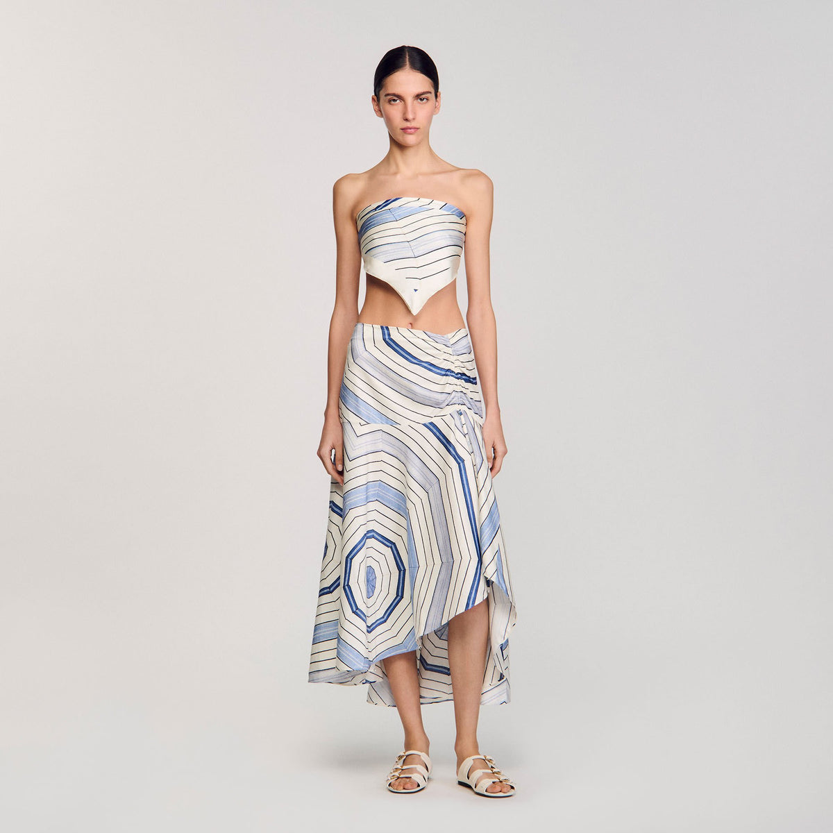 Sandro Women Spiral-motif maxi skirt