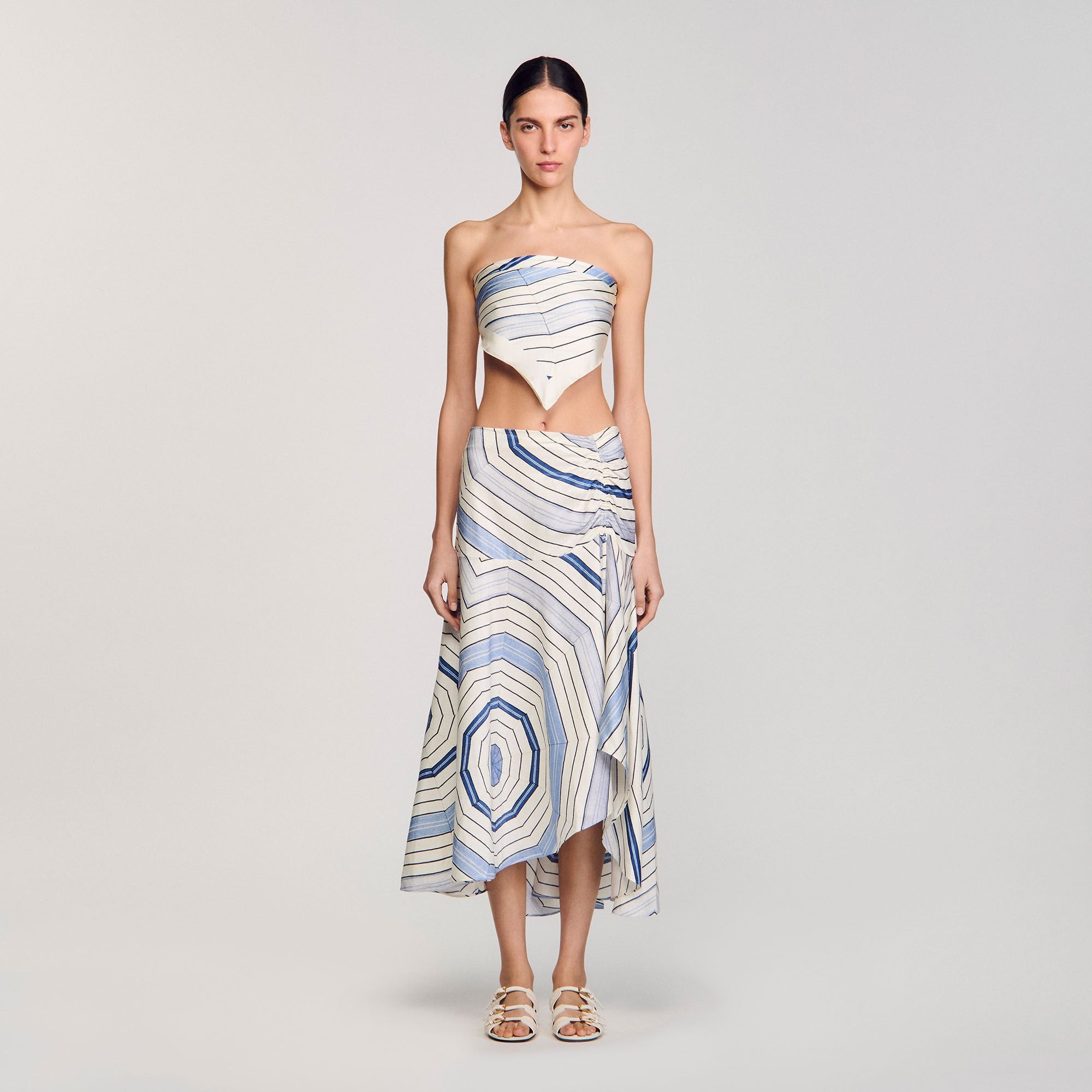 Sandro Women Spiral-motif maxi skirt