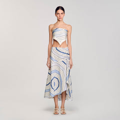 Sandro Women Spiral-motif maxi skirt
