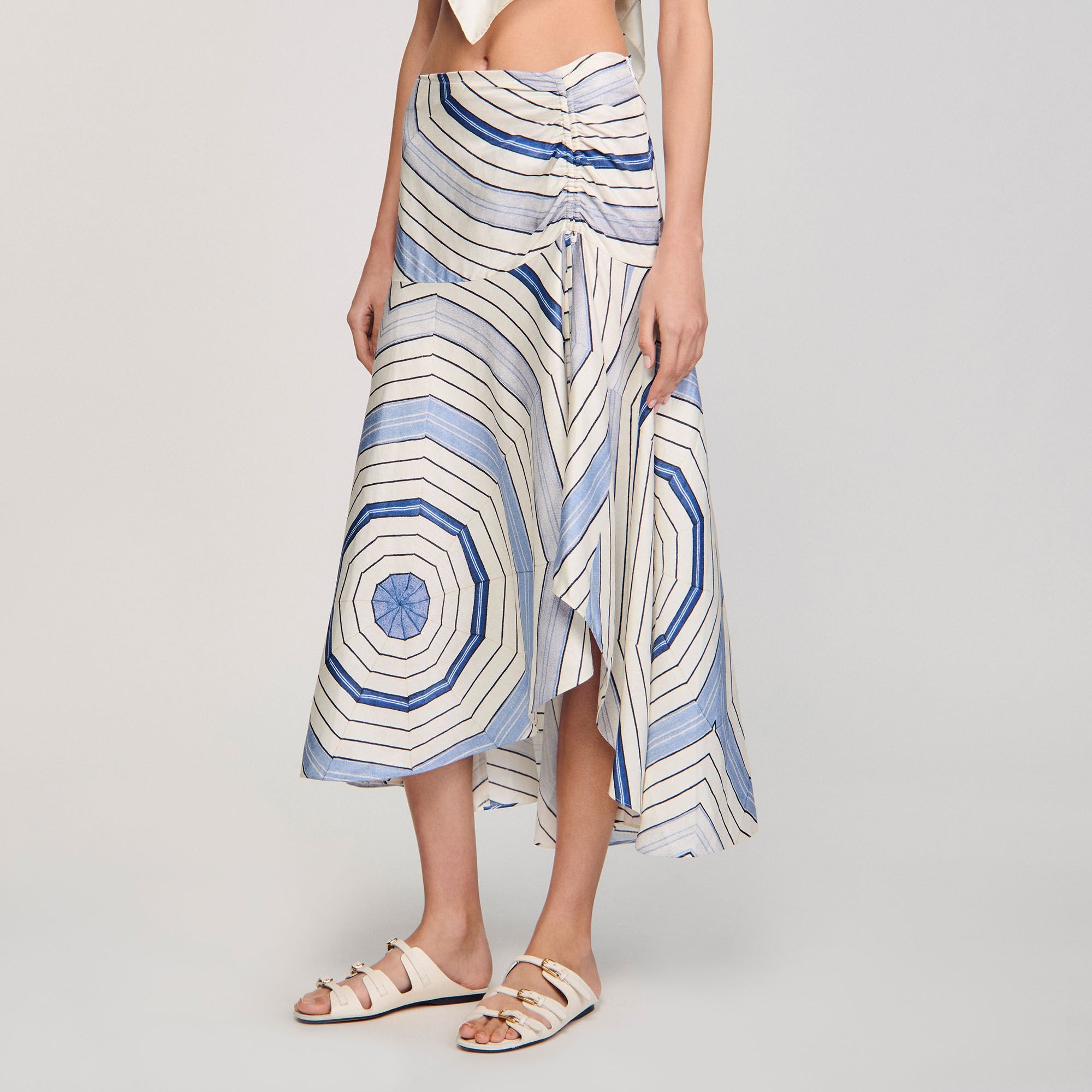 Sandro Women Spiral-motif maxi skirt