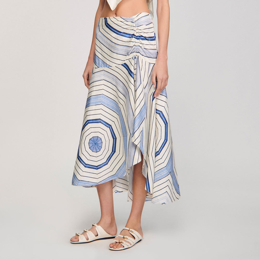 Sandro Women Spiral-motif maxi skirt