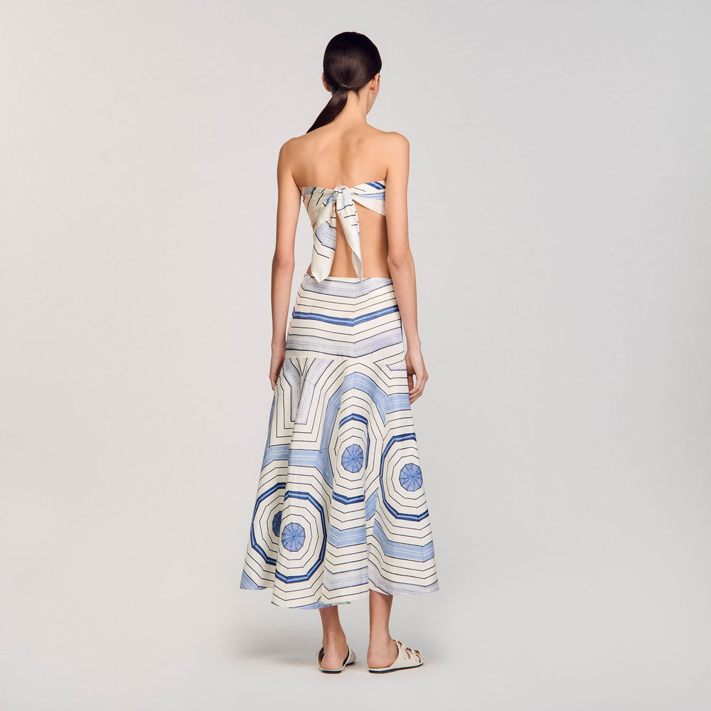 Sandro Women Spiral-motif maxi skirt