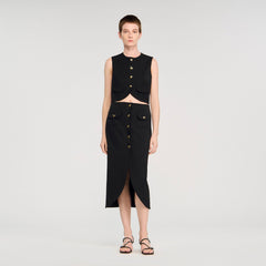 Sandro Women Buttoned midi skirt
