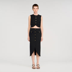 Sandro Women Buttoned midi skirt