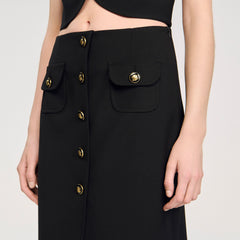 Sandro Women Buttoned midi skirt