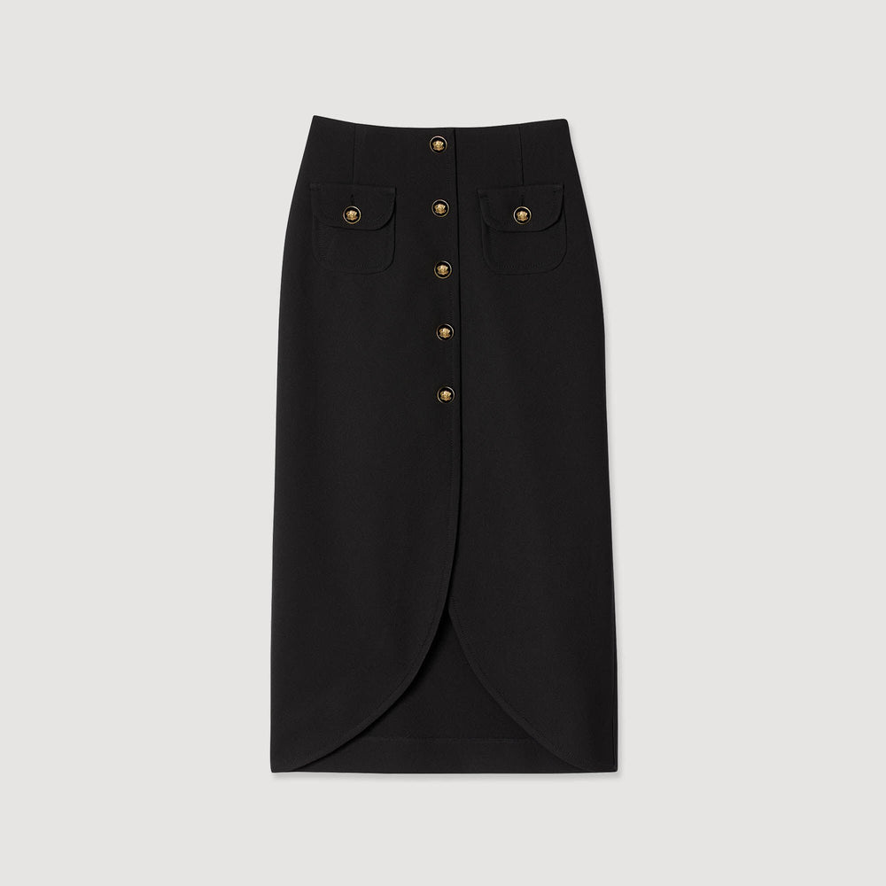 Sandro Women Buttoned midi skirt