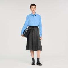 Sandro Women Midi pleated rhinestone skirt