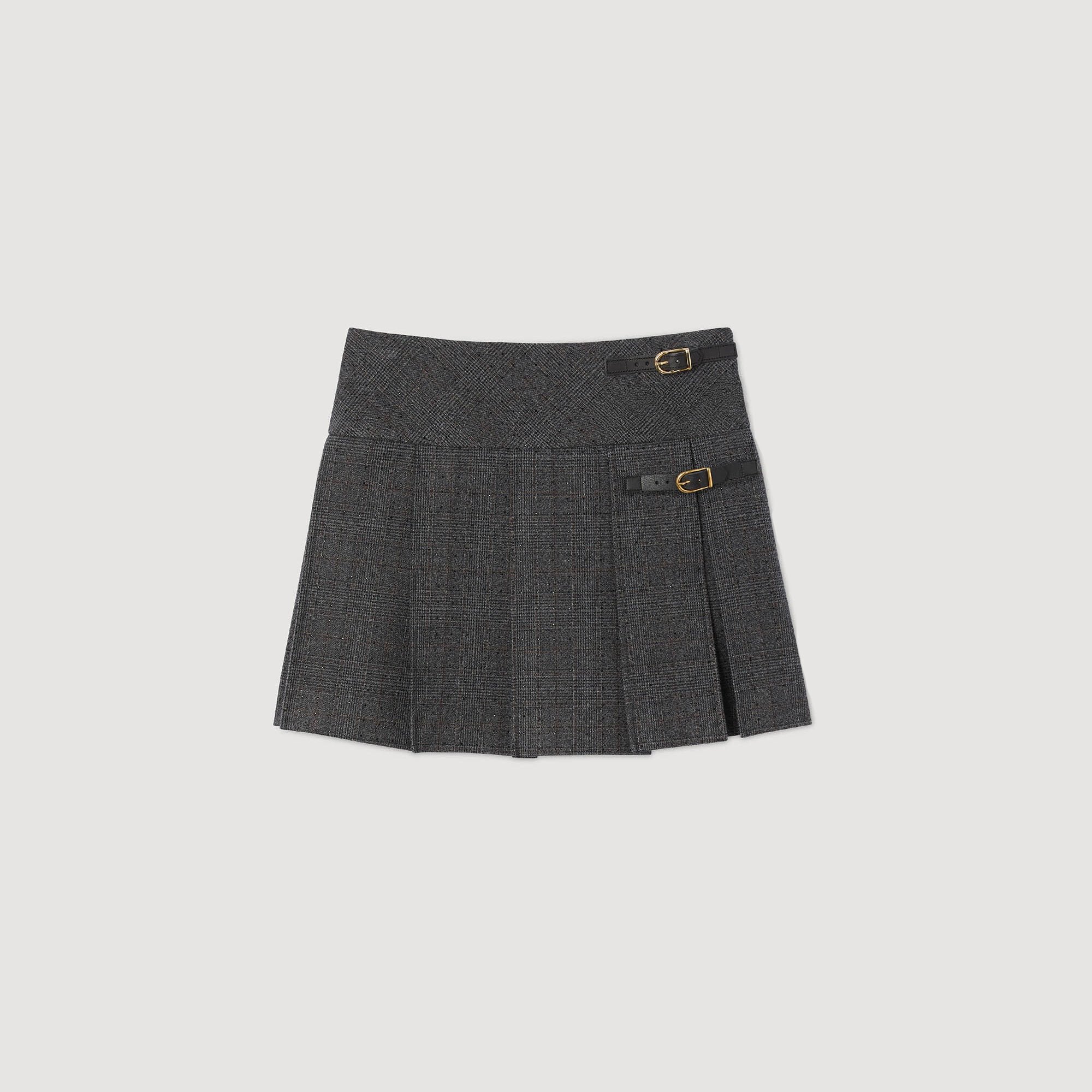 Sandro Women Mini rhinestone suit skirt
