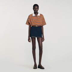 Sandro Women Mini skirt with leather bands