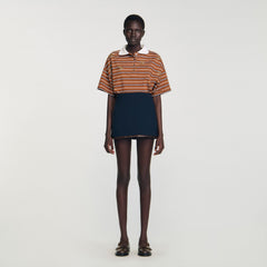 Sandro Women Mini skirt with leather bands