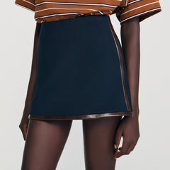 Sandro Women Mini skirt with leather bands
