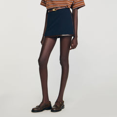 Sandro Women Mini skirt with leather bands