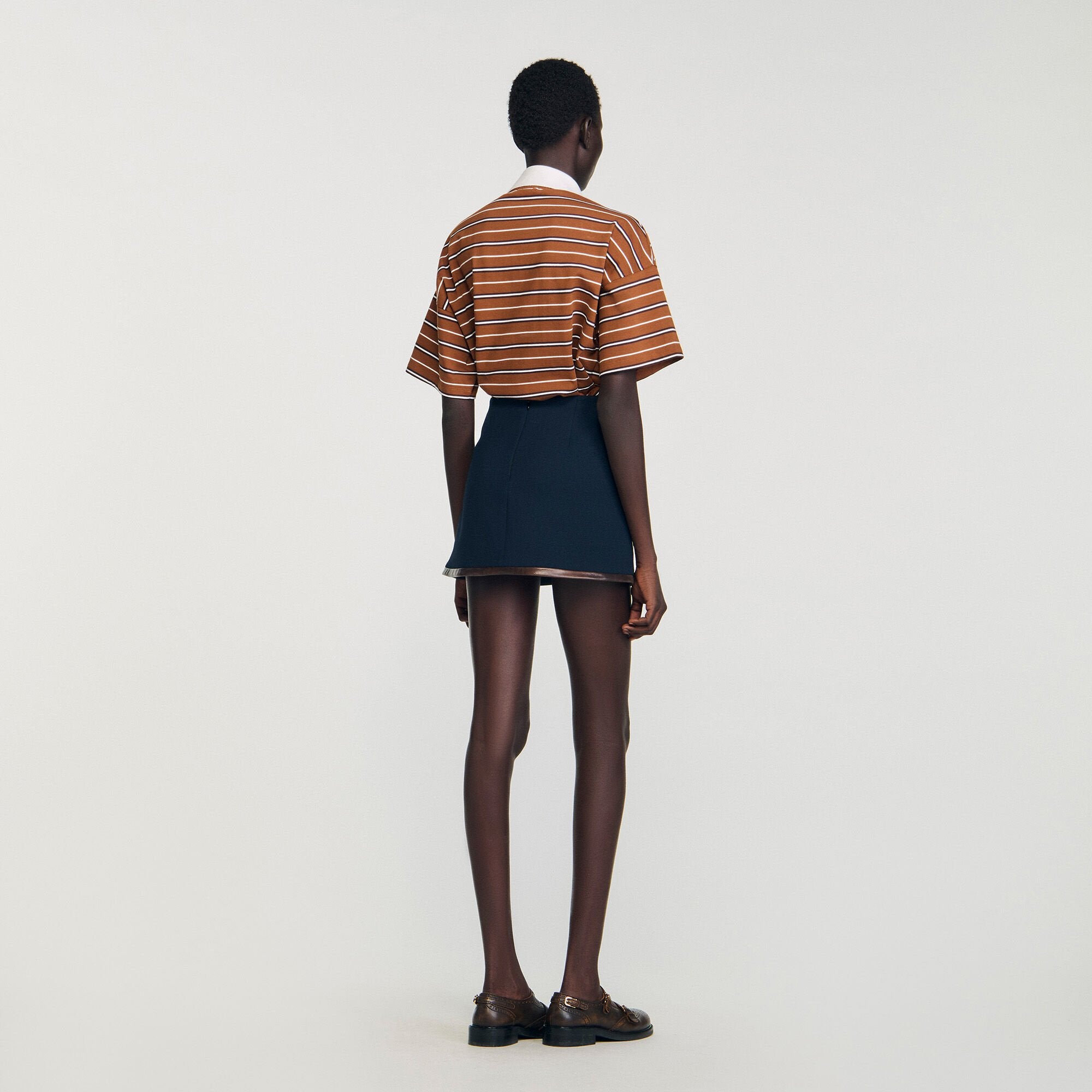 Sandro Women Mini skirt with leather bands