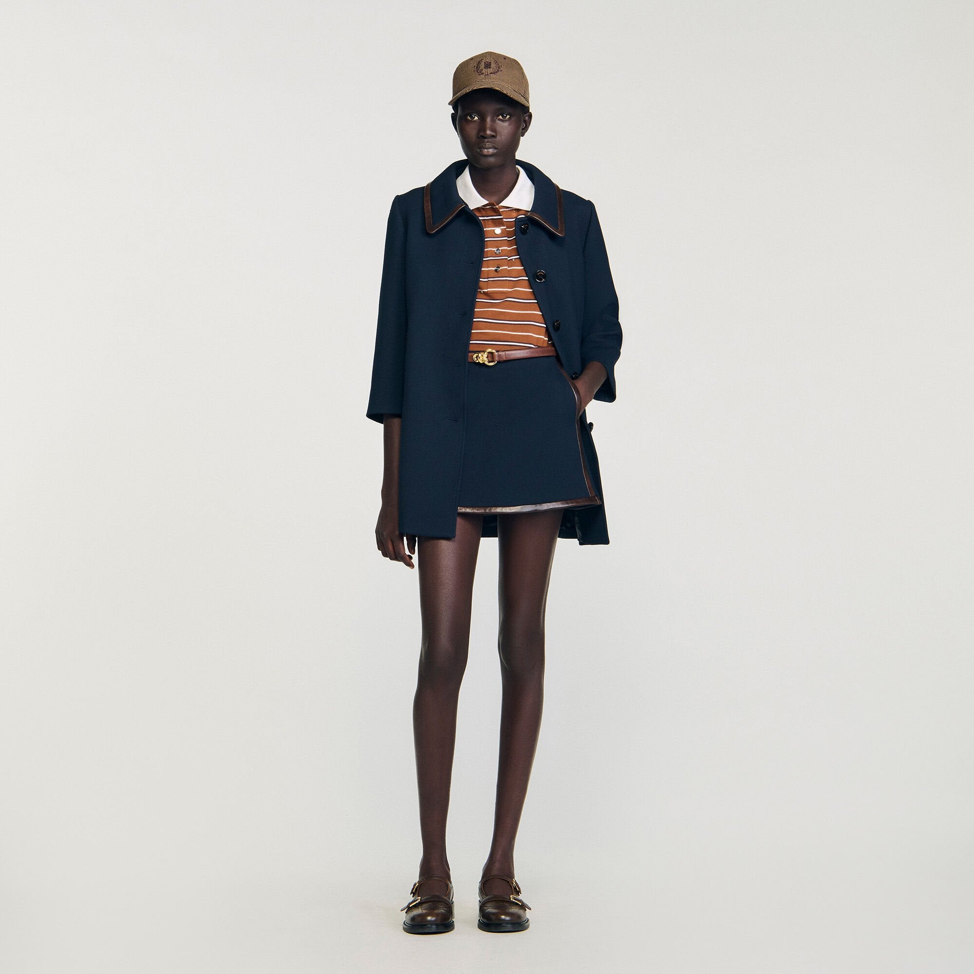 Sandro Women Mini skirt with leather bands
