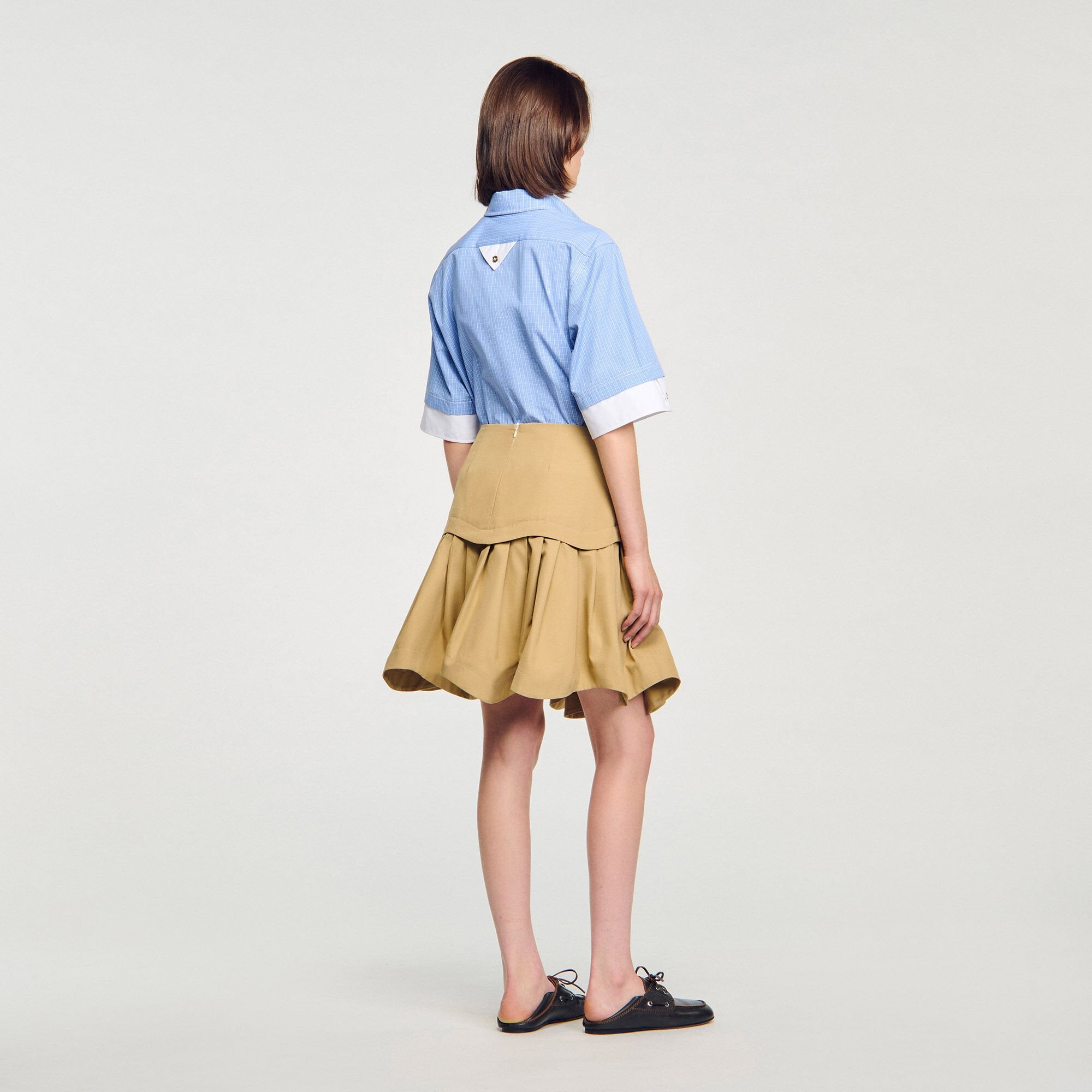 Sandro Women Mini flared pleated skirt