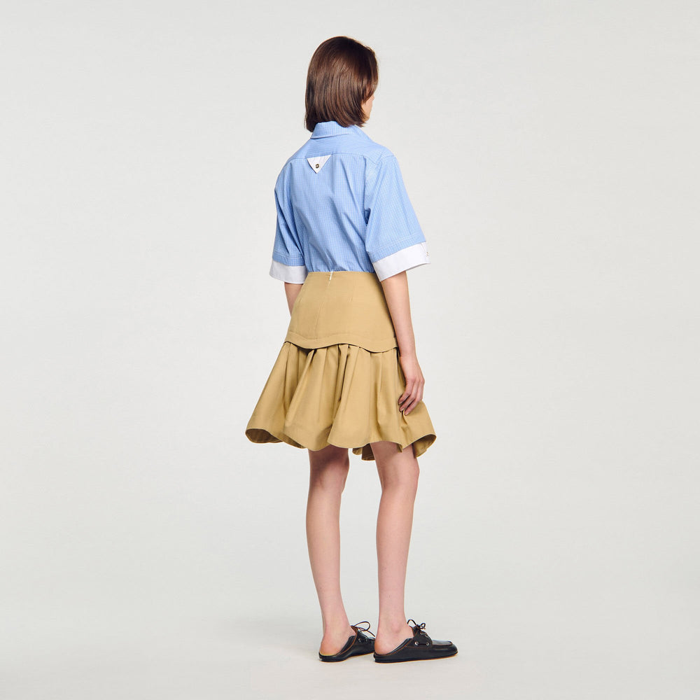 Sandro Women Mini flared pleated skirt