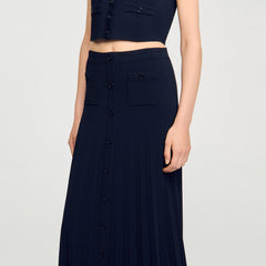 Sandro Women Maxi two-tone knit skirt