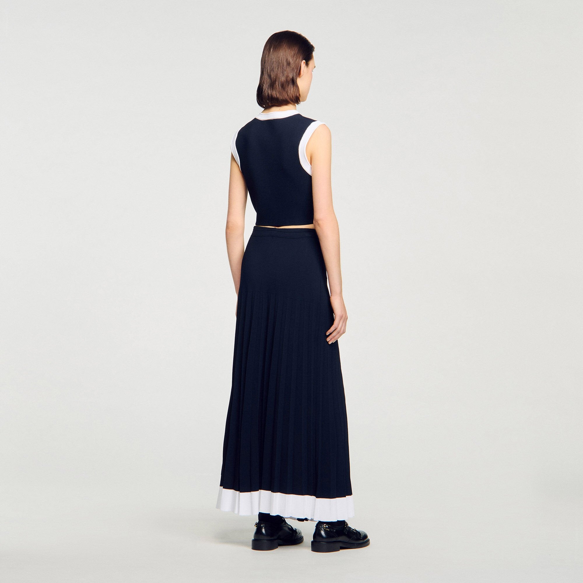 Sandro Women Maxi two-tone knit skirt