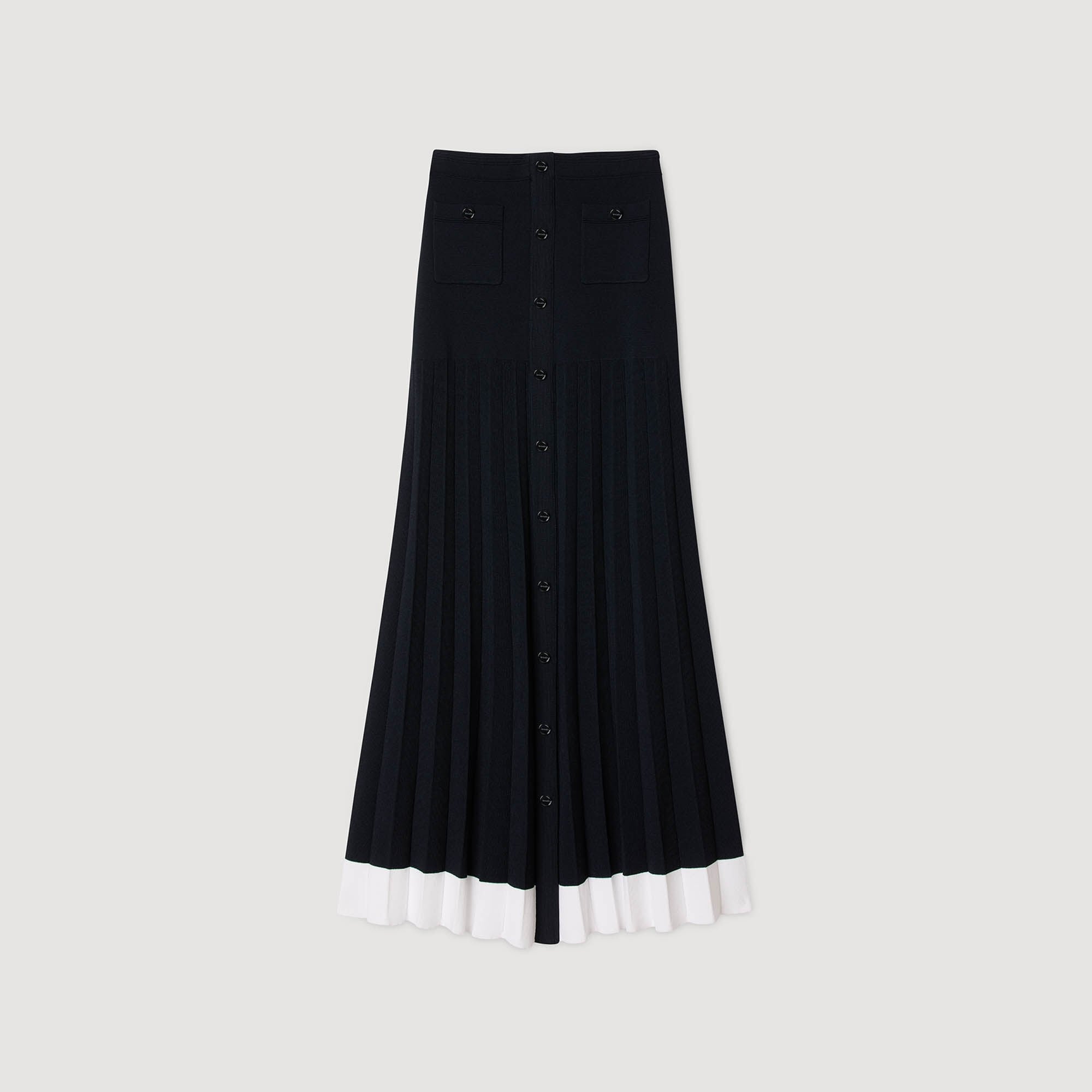 Sandro Women Maxi two-tone knit skirt