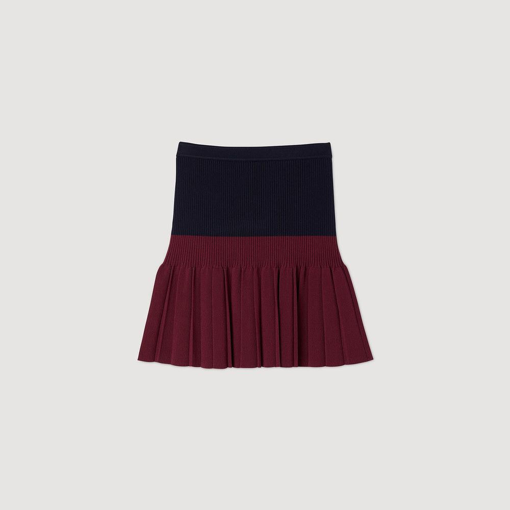 Sandro Women Mini two-tone pleated skirt