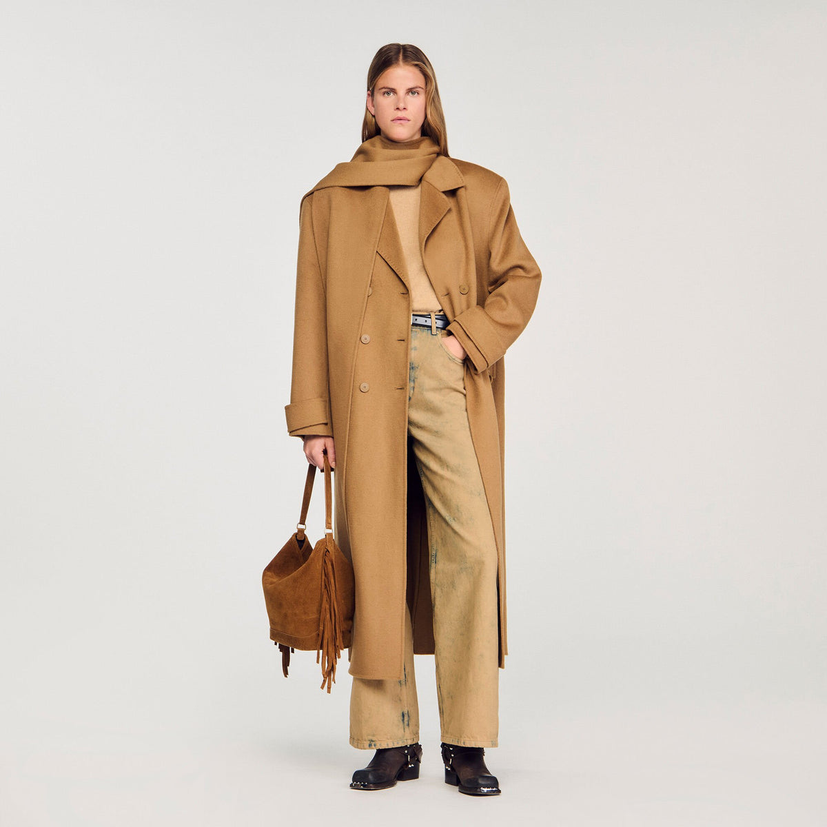 Sandro Women Oversized Wool Coat
