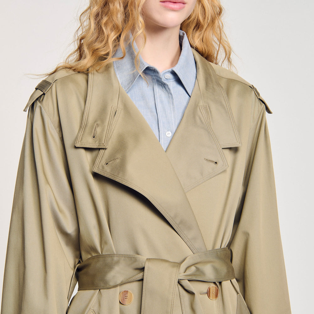 Sandro Women Belted trench coat