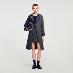 Sandro Women Rhinestone trench coat