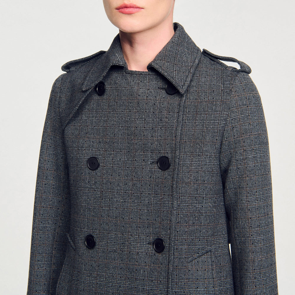 Sandro Women Rhinestone trench coat