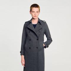 Sandro Women Rhinestone trench coat