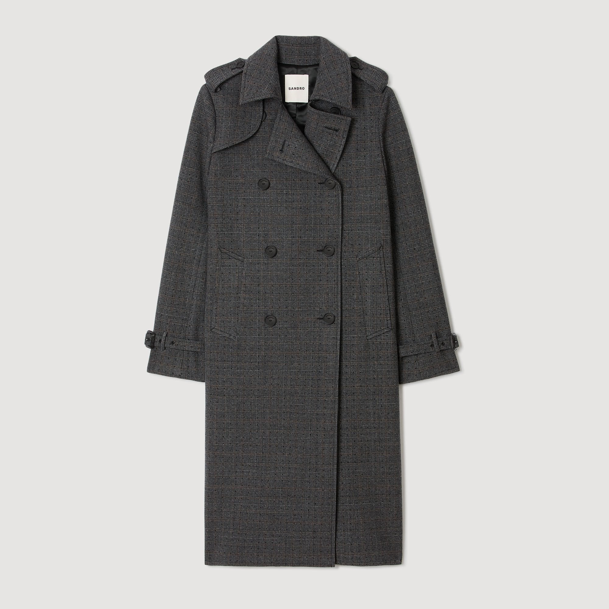 Sandro Women Rhinestone trench coat