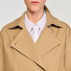 Sandro Women Short oversized trench coat