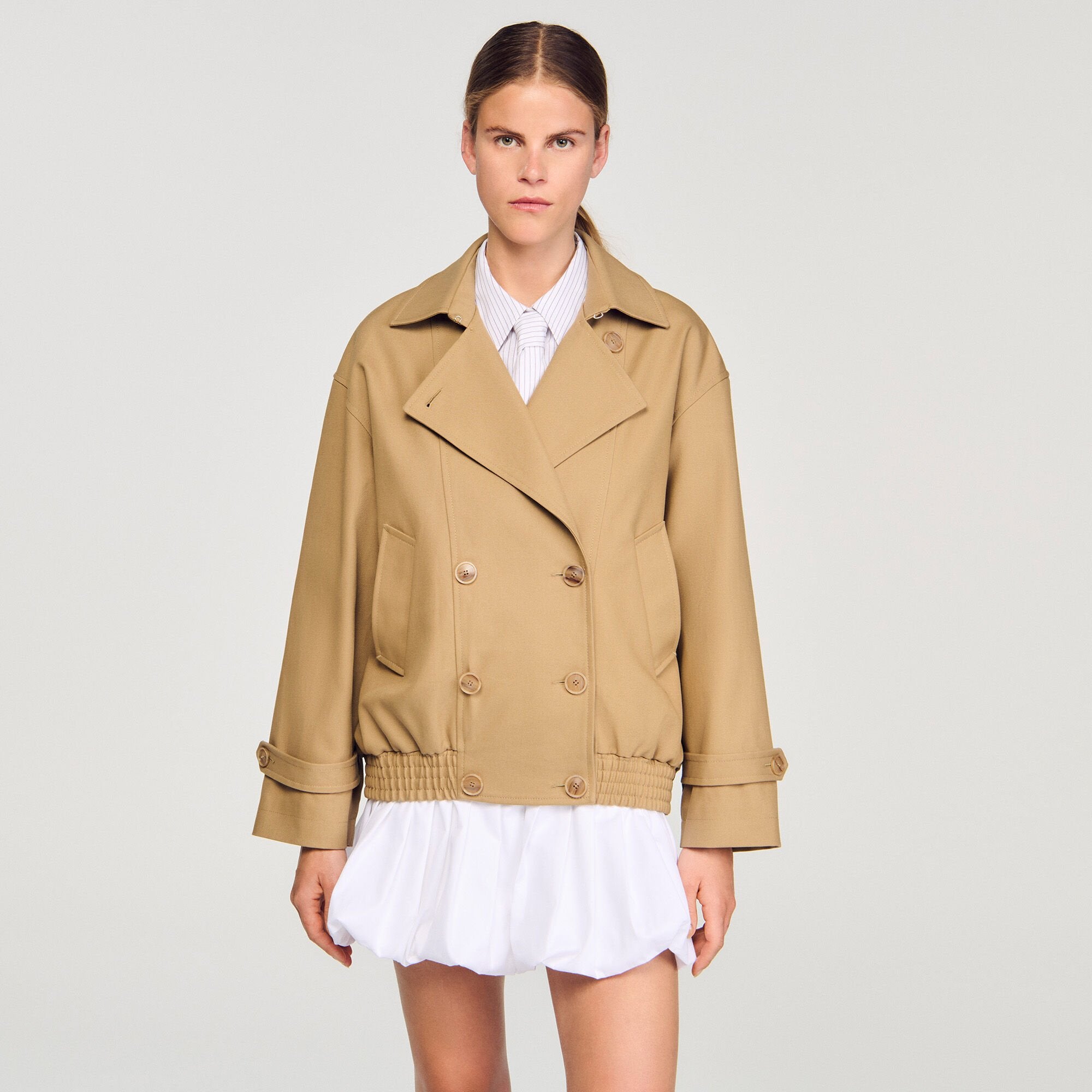 Sandro Women Short oversized trench coat