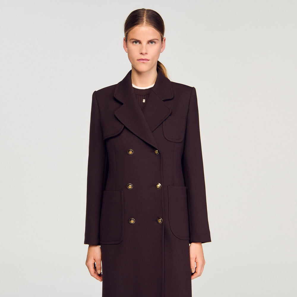 Sandro Women Long double-breasted coat