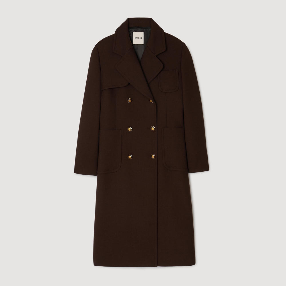 Sandro Women Long double-breasted coat